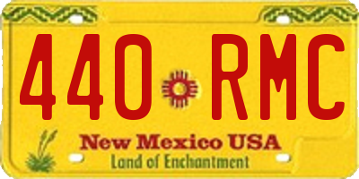NM license plate 440RMC