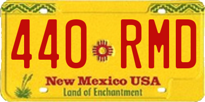 NM license plate 440RMD