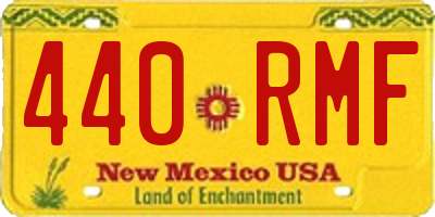 NM license plate 440RMF