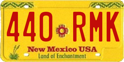 NM license plate 440RMK