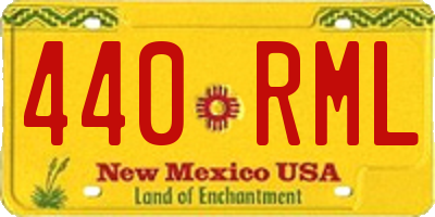 NM license plate 440RML