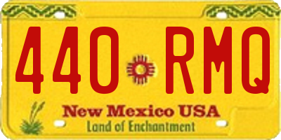 NM license plate 440RMQ