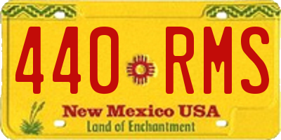 NM license plate 440RMS