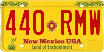 NM license plate 440RMW