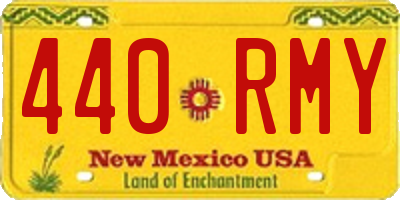 NM license plate 440RMY