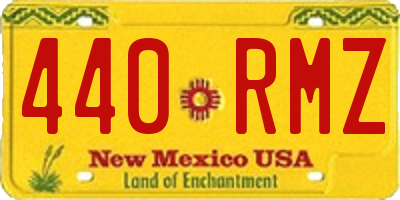 NM license plate 440RMZ