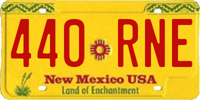 NM license plate 440RNE