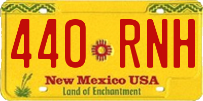 NM license plate 440RNH