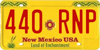 NM license plate 440RNP