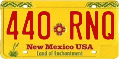 NM license plate 440RNQ