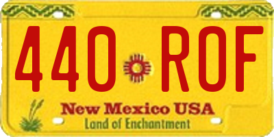 NM license plate 440ROF