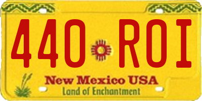NM license plate 440ROI