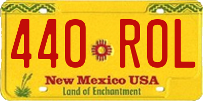 NM license plate 440ROL
