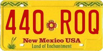 NM license plate 440ROQ