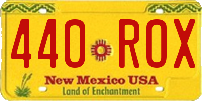 NM license plate 440ROX