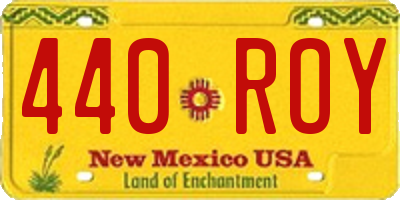 NM license plate 440ROY
