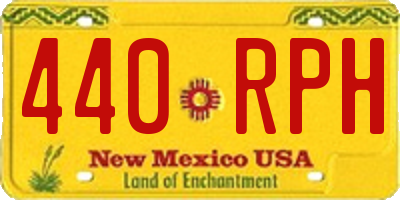 NM license plate 440RPH
