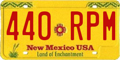 NM license plate 440RPM