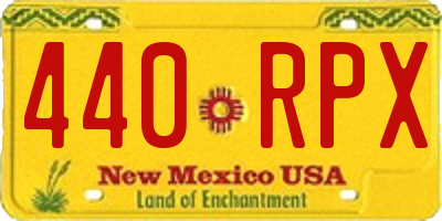 NM license plate 440RPX