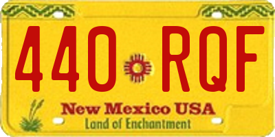 NM license plate 440RQF