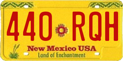 NM license plate 440RQH