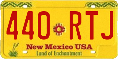 NM license plate 440RTJ