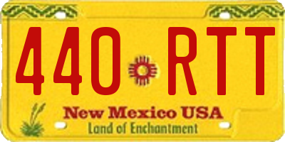 NM license plate 440RTT
