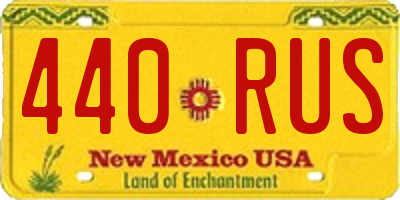 NM license plate 440RUS