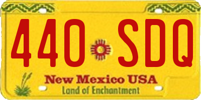 NM license plate 440SDQ