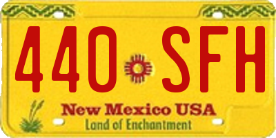 NM license plate 440SFH