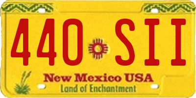 NM license plate 440SII