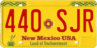 NM license plate 440SJR