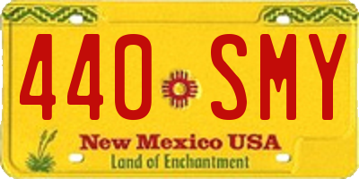 NM license plate 440SMY