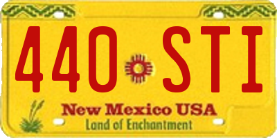 NM license plate 440STI