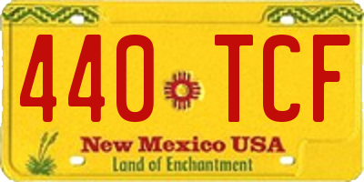NM license plate 440TCF