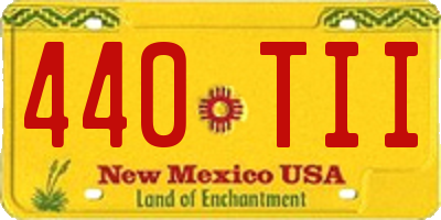 NM license plate 440TII