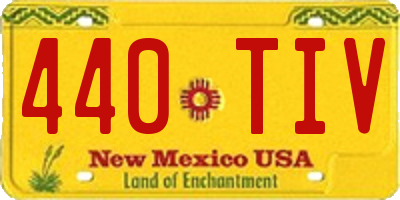 NM license plate 440TIV