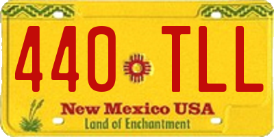 NM license plate 440TLL