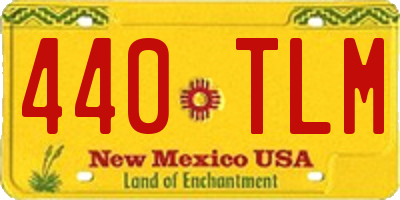 NM license plate 440TLM