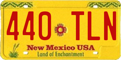 NM license plate 440TLN