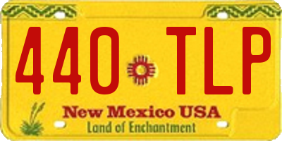 NM license plate 440TLP
