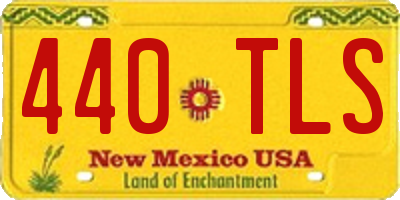 NM license plate 440TLS