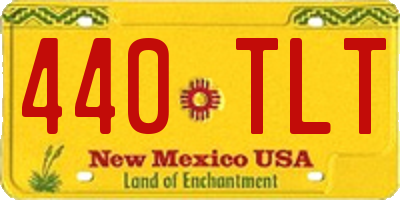 NM license plate 440TLT