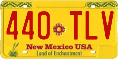 NM license plate 440TLV