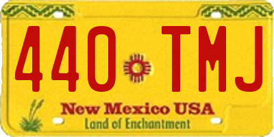 NM license plate 440TMJ