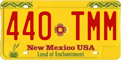 NM license plate 440TMM