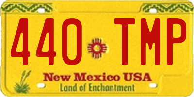 NM license plate 440TMP