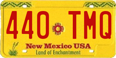 NM license plate 440TMQ