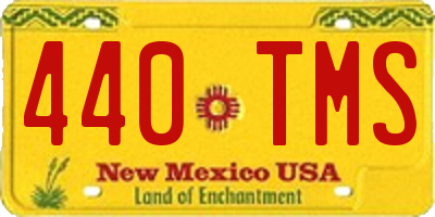 NM license plate 440TMS