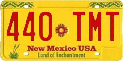 NM license plate 440TMT